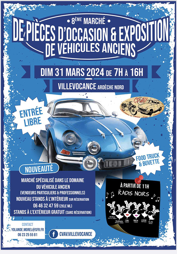 Rassemblement de véhicules anciens à Villevocance - Dimanche 1er octobre 2023
